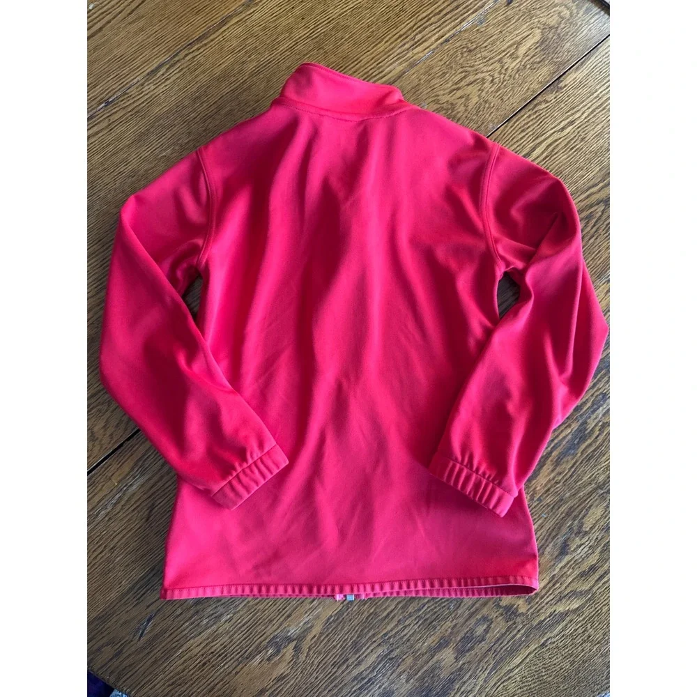 Boys New Balance Track Jacket Full‎ Zip Red Athletic Sportswear Zipper Pockets